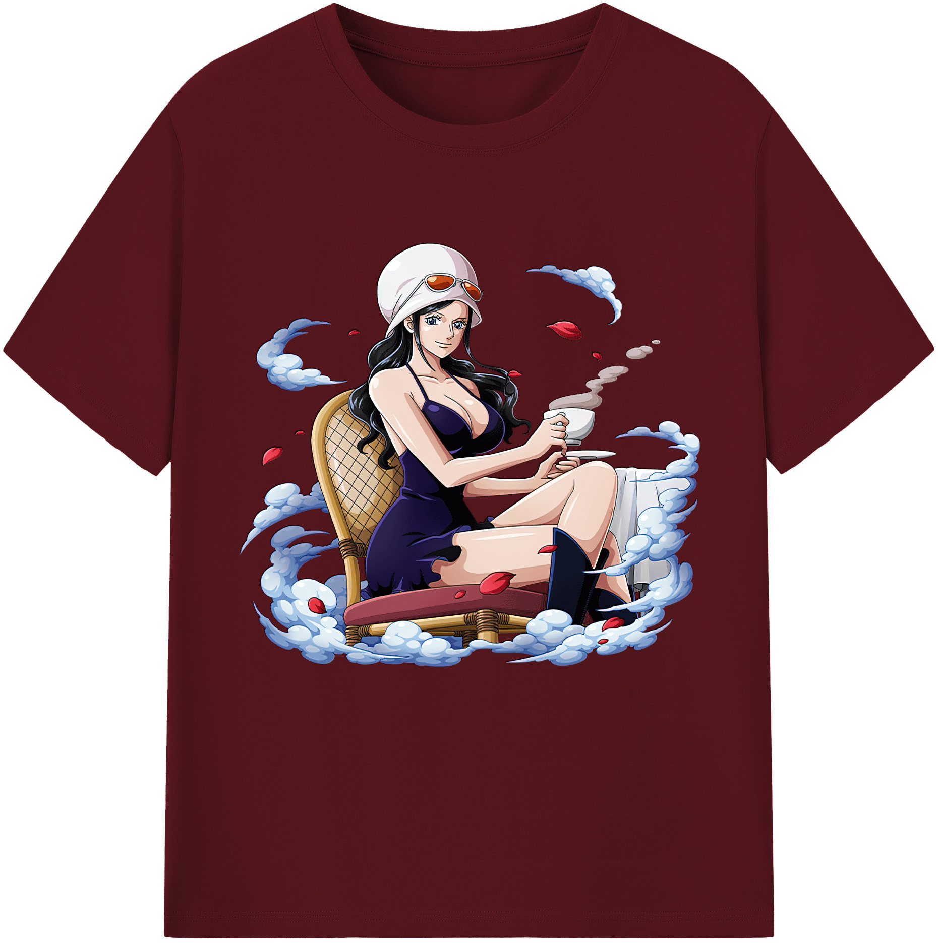 ワンピース ニコ・ロビン ONE PIECE Nico Robin 綿100％半袖Tシャツ（フロントプリント）